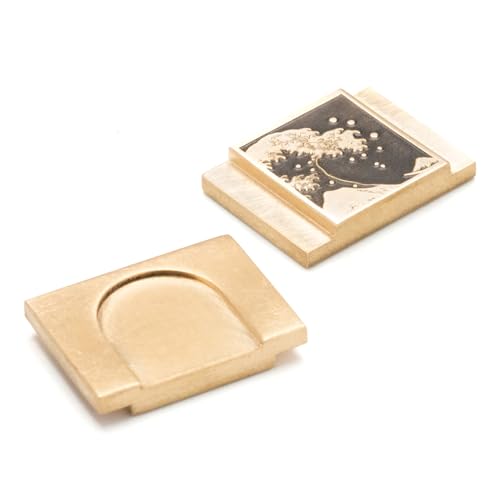 Kanagawa Wave Pattern Camera Hot Shoe Cover Shutter Button for Sony A1 A7C A7CR A7CII A7R A7M2 A7M3 A6700 A6600 A6500 A6400 A6300 (Copper Alloy-Set) Copper Alloy-Set