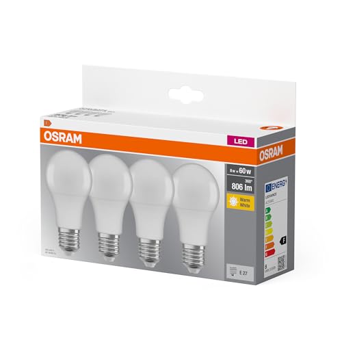 Osram LED Light Bulb 2700k Warm White 60W 4 Pack