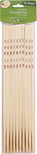 Helen’s Asian Kitchen Bamboo Chopsticks, 10.5-Inches, 10-Pair, Set of 4