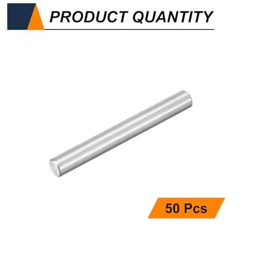 HARFINGTON M6 x 50mm 304 stainless steel dowel pins, cylindrical silver shelf support pegs for furniture DIY installation