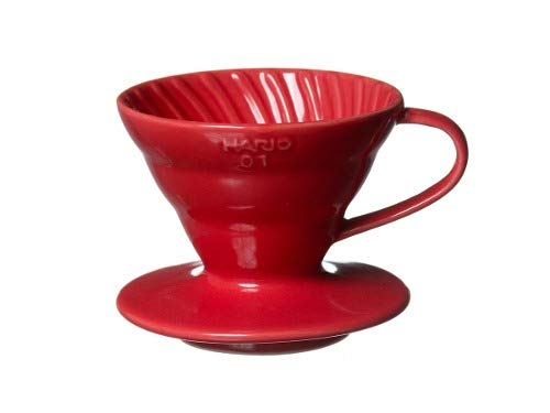 Hario V60 Plastic Coffee Dripper, Size 01, Red