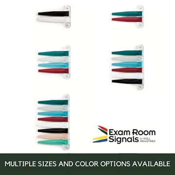 [Australia - AusPower] - Exam Room Flags, Medical Door Flags for Doctor Offices, Hospitals, Clinics, Easy Identification, Durable, Reliable Room Status Sign, Designer Colors, 4 Flag System, 7-Inch 7 inches 4 Flags 