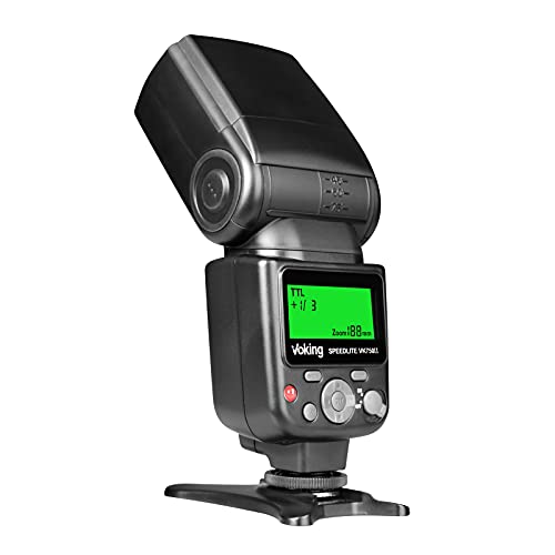 VK750II TTL Flash Speedlite with LCD Screen for Canon DSLR Camera