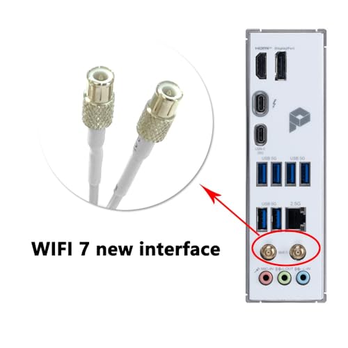 ZAHARA WiFi 7 Tri-Band Antenna 2.4GHz 5GHz 6GHz for MSI Pro Z790-A Max Z890-P Z890-S