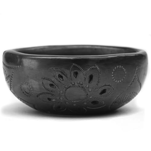 Tequila Shot Glasses - Set of 4 Oaxaca Black Clay Mexican Shot Glasses - 2 Oz (Mezcal Cup) Mezcal Cup