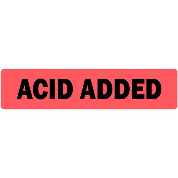 Acid Added Medical Labels