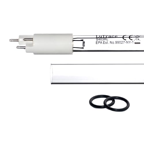 Combo Package UV Bulb S463RL and Quartz Sleeve QS-463 with O-Ring Set, for the S5Q-PA, SSM-24, S5Q & S5Q-Gold Series UV System, Premium OEM Compatible, Guaranteed for 1 Year