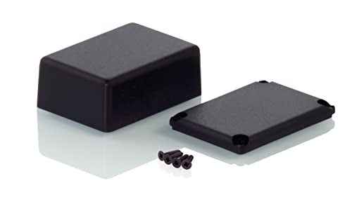 ABS plastic housing with lid, multi-purpose housing, module housing. black T1: 40 X 28 X 18 mm