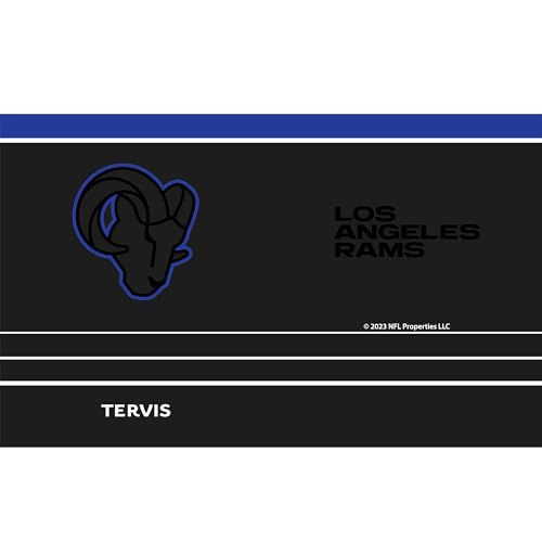 Tervis Traveler NFL Los Angeles Rams - Night Game Triple Insulated Tumbler Travel Cup Keeps Drinks Cold & Hot, 30oz, Stainless Steel