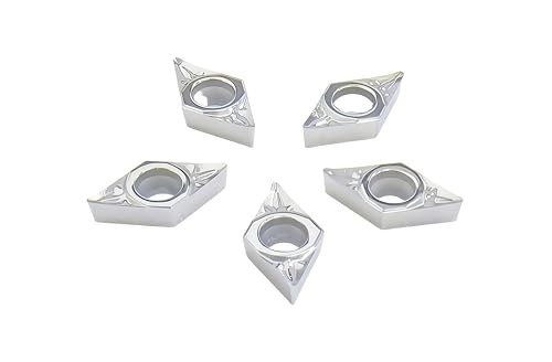 DL TOOLS industrial CNC carbide turning inserts DCGT21.51/DCGT070204 for aluminum, 10-piece set