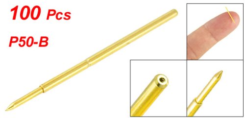 [Australia - AusPower] - uxcell 0.3mm Dia Spear Tip Spring Loaded Test Probes Pins 100 Pcs 