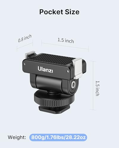 ULANZI CA22 Magnetic Cold Shoe Adapter Mount with 180° Tilt Quick Release