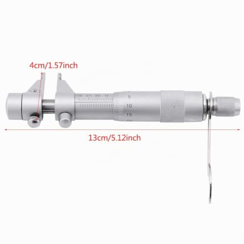 Internal Micrometer, Internal Micrometer, Inner Micrometer, 5mm-30mm/0.01mm Precision, Internal Micrometer Inner Diameter Measuring Tool with Wrench Calibration Ring