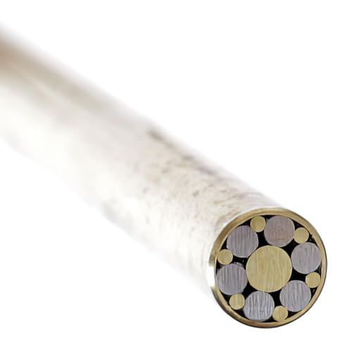 Mosaic Pin - (0.250 (1/4) Inch Diameter) - (825BBSB) - (Brass Outer Material)(Brass & Stainless Inner Material) - Decorative Knife Handle Pins and Rods for Fixed Blade Knives 825bbsb