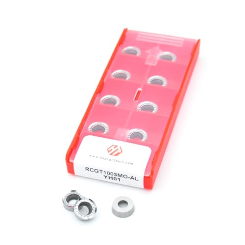 RCGT1003MO-ALU Indexable Inserts, HM Indexable Inserts for Machining Aluminum or Non-ferrous Metals (Pack of 10) RCGT1003MO-AL
