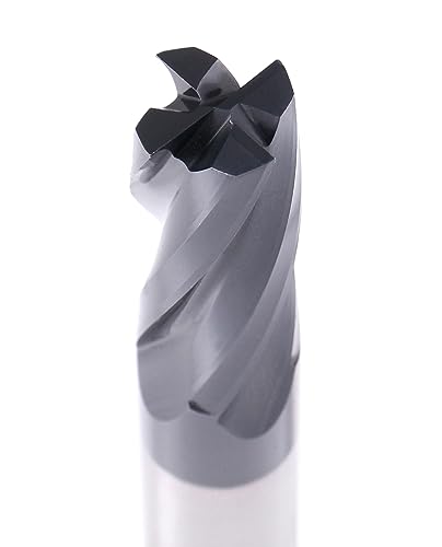 Accusize Industrial Tools M42 cobalt TiAlN square nose finishing end mill, 1/2-inch CNC center-cutting tool