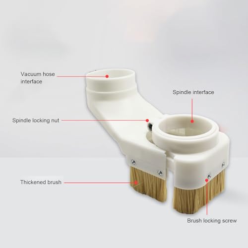 Sxhlseller CNC Dust Shoe 100mm Spindle Dust Boot for Engraving Machine, Detachable Brush Collector for Router Wood Chip Removal