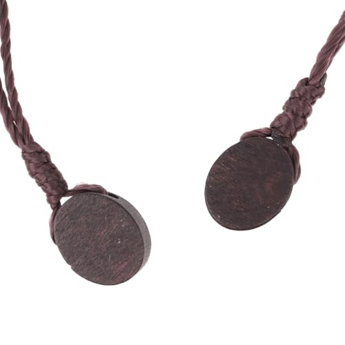 Needzo Wooden Scapular with Sacred Heart and Our Lady Grace Oval Panels, Religious Devotional Gifts, 19 Inches (Pack of 3)