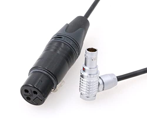 3 Pin XLR Female to Right Angle 0B 6 Pin Male Audio Cable for ARRI Alexa Mini LF Camera