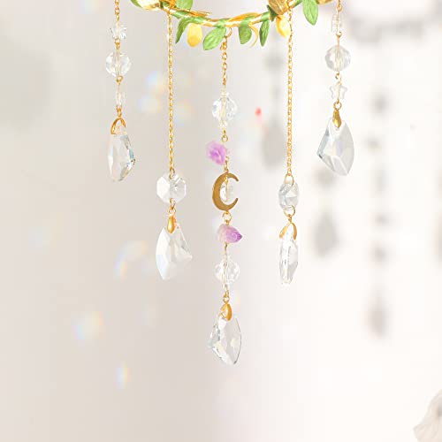 Suncatcher - Hanging Crystals Sun Catchers with Healing Amethyst Style1