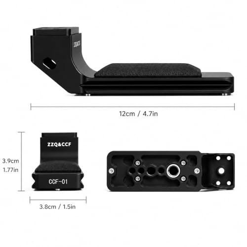 ZZQ&CCF Replacement Lens Foot for Sony FE 400-800mm F6.3-8 G OSS Lens (SEL400800G), Arca-Swiss Dovetail Tripod Collar Foot with QD Socket, 1/4" & 3/8" Threads, CNC Aluminum Low-Profile Base (Black) Black