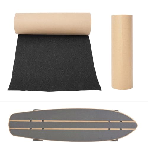 31.89" x 8.27"Scooter Grip Tape, Black Skateboard Grip Tape Water Proof Anti-Slip Longboard Griptape Sandpaper for Skateboards and Scooters Parts(Black)