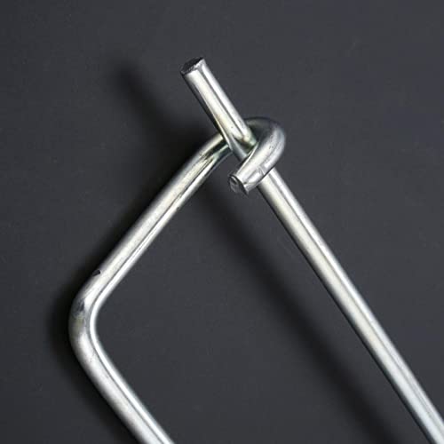 Generic steel brooch-shaped cotter safety pins, 5×110×43mm, 4-piece set for farm, lawn, garden, and hitch use