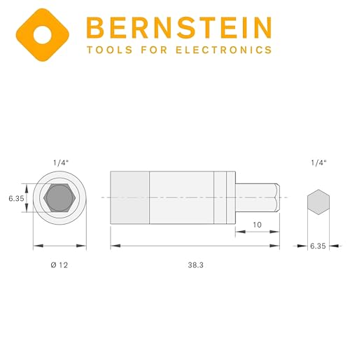 BERNSTEIN 4-987 Torque Limiter Adapter 4.0 Nm, for 1/4 Inch Bits | Process Safety & Trigger Accuracy | Precision Torque 4.0 Nm für 1/4 Zoll Bits