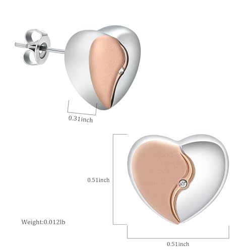 Cremation Jewelry for Ashes Urn Ash Earrings for Ashes for Women Urn Keepsake Memorial Earrings Holder Earrings Jewellery Gift Rose gold