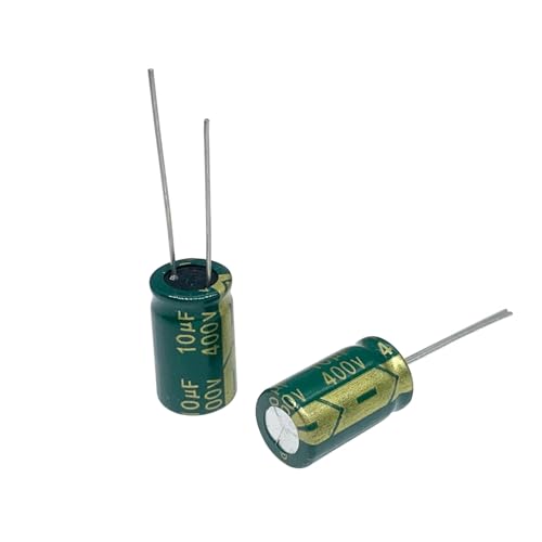 10pcs 400V 10UF High Frequency Capacitor 10x17mm (0.39x0.67in) | Aluminum Electrolytic Capacitors for TV LCD Monitor Game 10pcs 400V 10UF