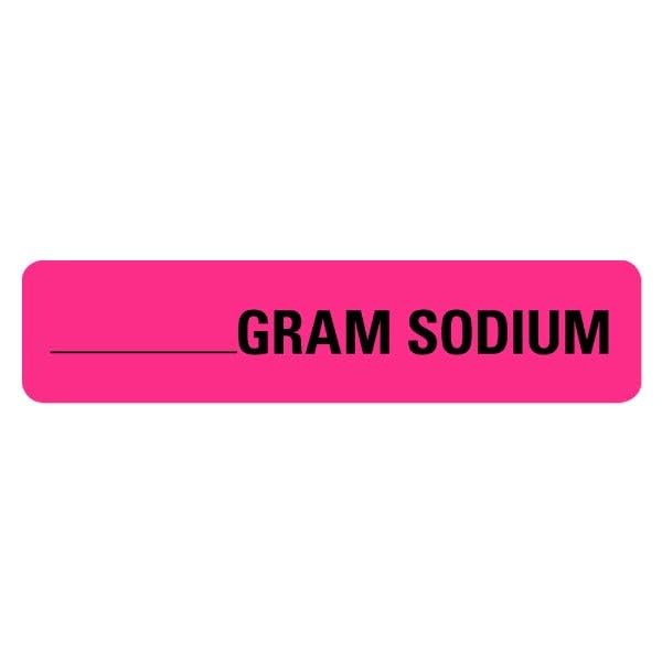 Gram Sodium Food Service Medical Labels
