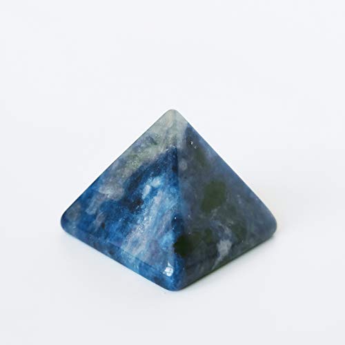 Mina Heal Natural Blue Sodalite Pyramid Chakra Healing Crystal, 1.5 inch Blue Sodalite 35mm