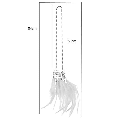 Mini Dream Catcher- Dream Catchers for Cars, Small Dreamcatcher Feather Handmade Hanging Charms Pendant Car Rearview Mirror Home Decor (Pink) Pink
