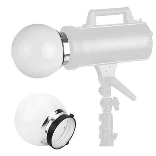 15cm Soft Light Ball, Translucent Flash Lampshade for Bowens Mount Spherical Diffuser Photography Accessory for Portrait Shooting, Advertising Portrait, Art Portrait, etc