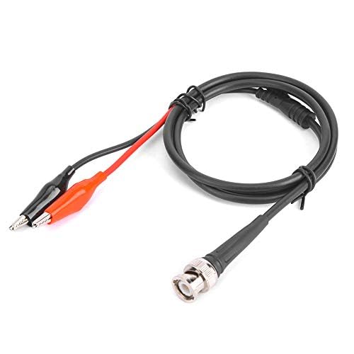 [Australia - AusPower] - 27 inch Length Generator Test Line Cable,0.12in / 4mm Diameter Channel Arbitrary Waveform Function Generator BNC Coaxial Cable, Red and Black Clip Test Cable Probe Leads 