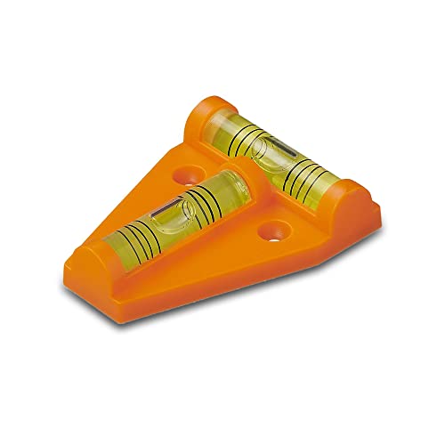 ProPlus 341214 Cross Spirit Level Pyramid for Aligning Motorhome Caravan | Leveling in 2 directions simultaneously - Compact pyramid shape with 2 vials, mounting holes included