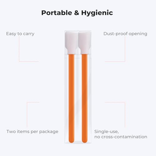 K&F CONCEPT 200 Foam Cleaning Swabs,for Electronics,Camera,Deep Cleaning 200PCS