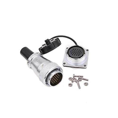 WEIPU WS28 Aviation Wire Panel Power Cable Chassis Metal Connector Male Female Plug Socket Outdoor Car Electrical Industrial Signal Connector (TQ+Z 1 Male Plug & 1 Female Socket, 24pin)…