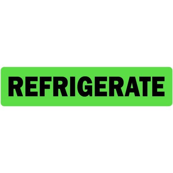Refrigerate Stickers - Fluorescent Green