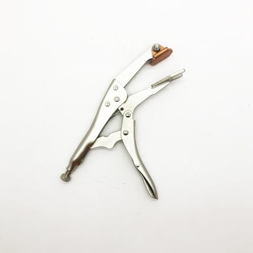 MacWork Plugweld locking plier, vise grip tool with adjustable jaws for secure clamping