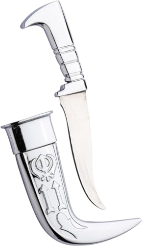 Silver Color Kirpan With Khanda Design
