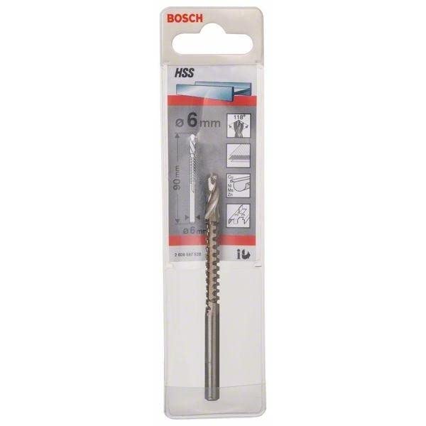 Bosch Professional Fräsbohrer HSS (Ø 6 mm), d:6mm (Packung mit 2) 6 x 90 mm (Packung mit 2)