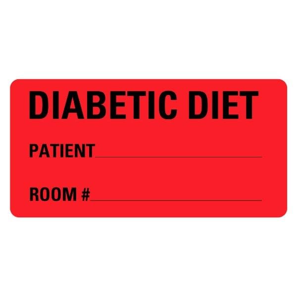 Diabetic Diet Food Service Medical Labels