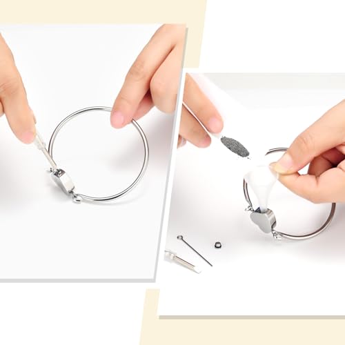 Cremation Jewelry Heart Urn Bracelet for Ashes Stainless Steels Heart Ashes Bracelet Bangle Memorial Cremation Bracelet Ashes Keepsake Jewelry Gifts for Women Girls Loss of Ones Silver