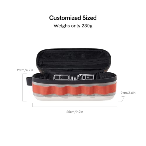 OutIn EVA protective case, portable hard shell travel bag in maple brown for tool storage