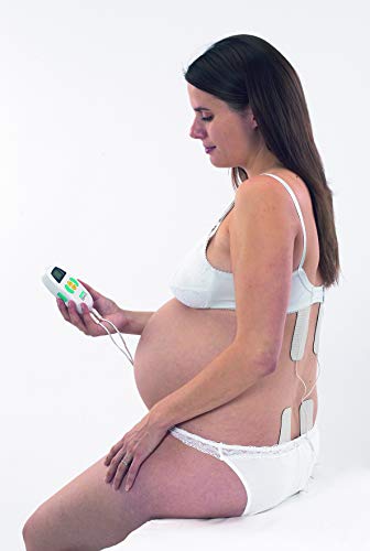 TensCare MamaTENS Replacement Electrodes with circular lead connection for the New Mama TENS model, Pack of 4 | Round cable connection for the model New Mama TENS, 4 pieces, white