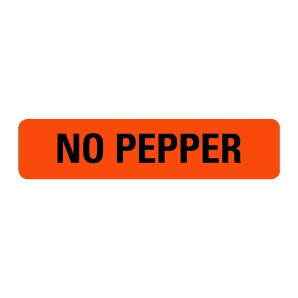 LabelValue.com | No Pepper Food Service Medical Labels LV-MFSL48