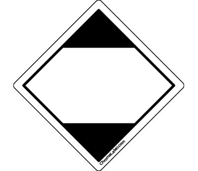 ChromaLabel 1 Inch Permanent Durable Square D.O.T. Hazard Labels, Limited Quantity Hazard Pictogram, 250/Roll 1" x 1"