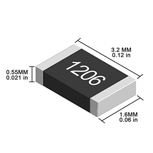 AUKENIEN 1206 SMD Resistor Assortment 45 Values 1800 Pieces 0R to 10M Ohm Resistor 1/4W SMT Resistors Kit with ±5% Tolerance 1206 ±5% Widerstand