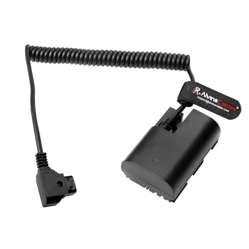 Alvin's Cables D-tap to LP-E6P Dummy Battery Power Coiled Cable for Canon EOS R5 Mark ll/ R5/ R6 Mark ll/Mark III/ R6/ R7/ R Camera E6P
